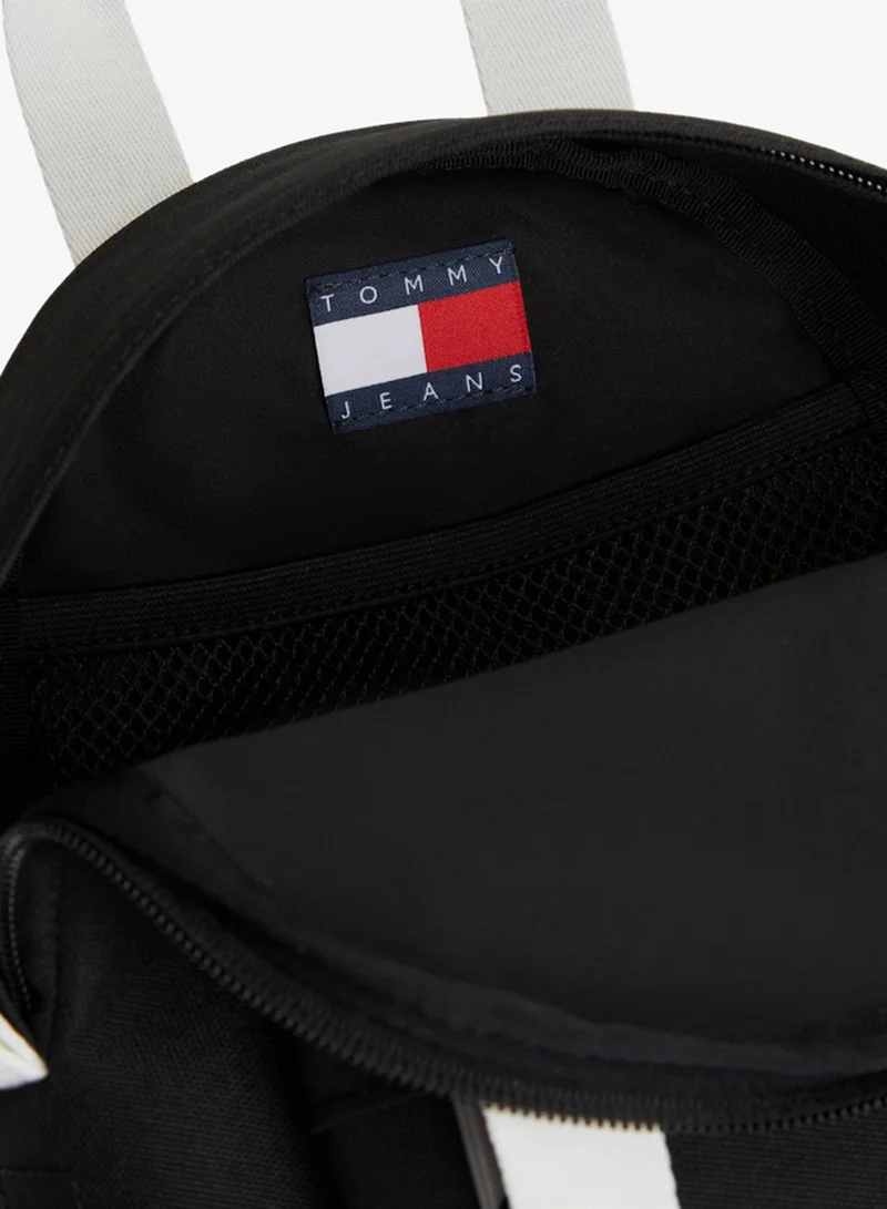 TOMMY JEANS Black Essential Repeat Logo Dome Backpack for Women | Best Price UAE